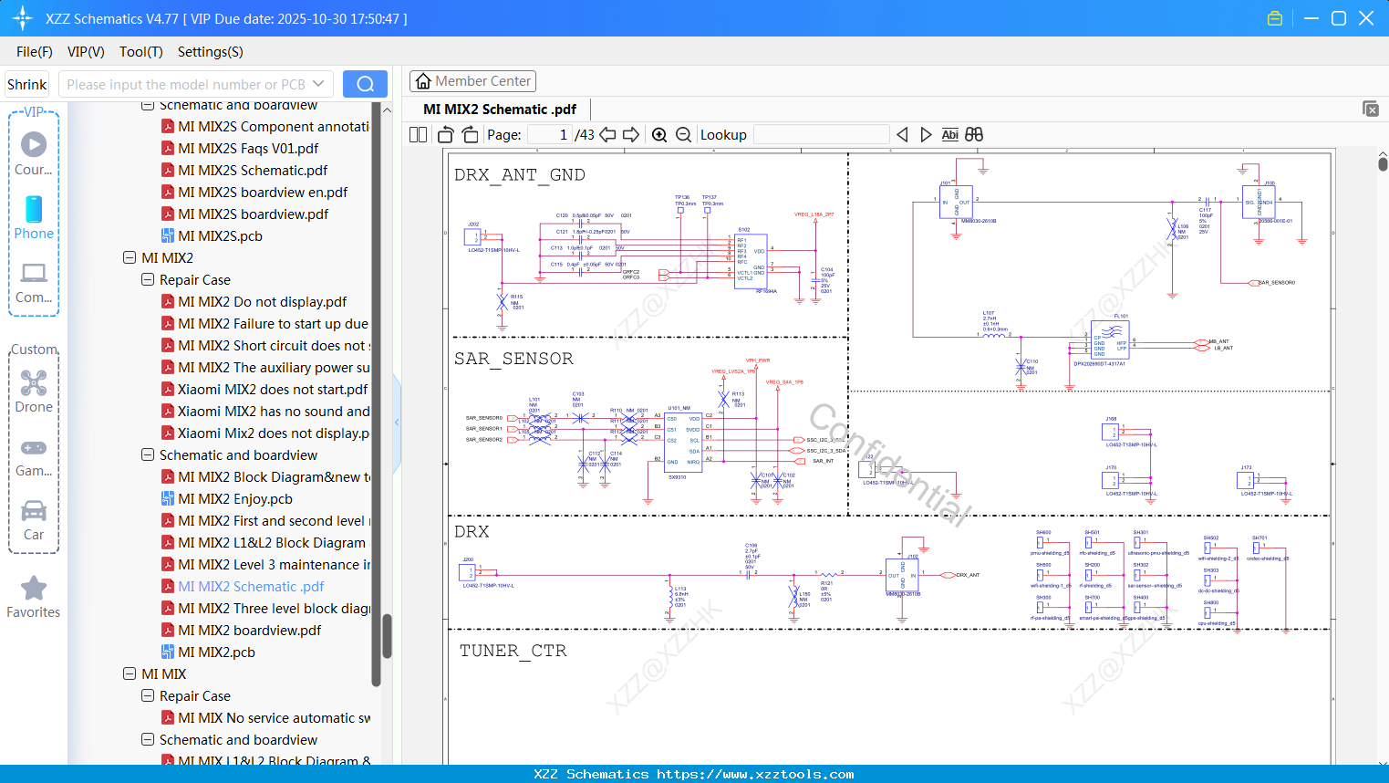 Xiaomi MI MIX2 Schematic